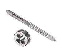 CoCud Tap and Die Set, M5 x 0.8 Thread, Left Hand Metric High-Speed Steel Machine Screw Tap & Round Die Tool Kit - (Applications: for Threading Tapping Repairing), 1-Set