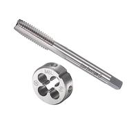 CoCud Tap and Die Set, M8 x 1.25 Thread, Left Hand Metric High-Speed Steel Machine Screw Tap & Round Die Tool Kit - (Applications: for Threading Tapping Repairing), 1-Set