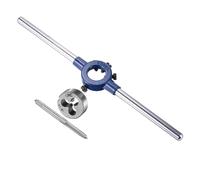 CoCud Tap and Die Stock Handle Set, 10-24 UNC Die & Fit 11mm-20mm OD / M3-M4 Die, High Speed Steel Thread Tapping and Wrench Tool Kit - (Applications: for Threading Repairing)