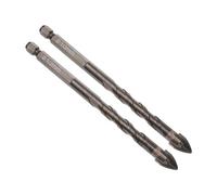 CoCud Titanium Masonry Drill Bit, 10mm Cutting Dia 120mm Length 1/4" Hex Shank Carbide Cross Tip Concrete Drill Bits Yellow - (Applications: for Wood Glass Brick Cement), 2-Pieces