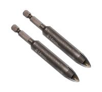 CoCud Titanium Masonry Drill Bit, 14mm Cutting Dia 94mm Length 1/4" Hex Shank Carbide Cross Tip Concrete Drill Bits Yellow - (Applications: for Wood Glass Brick Cement), 2-Pieces