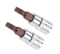 CoCud Torx Bit Socket, Metric T15 Bit 1/4" Drive 1.5" Long, S2 Alloy Steel Heat Treated CR-V Socket - (Applications: for Fastener Application), 2-Pieces