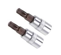 CoCud Torx Bit Socket, Metric T30 Bit 1/4" Drive 1.5" Long, S2 Alloy Steel Heat Treated CR-V Socket - (Applications: for Fastener Application), 2-Pieces