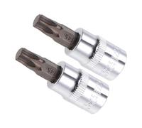CoCud Torx Bit Socket, Metric T45 Bit 3/8" Drive 1.5" Long, S2 Alloy Steel Heat Treated CR-V Socket - (Applications: for Fastener Application), 2-Pieces