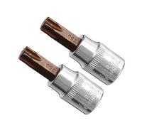 CoCud Torx Bit Socket, Metric T50 Bit 3/8-Inch Drive 2" Long, S2 Alloy Steel Heat Treated CR-V Socket - (Applications: for Fastener Application), 2-Pieces