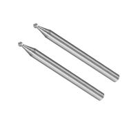 CoCud Tungsten Carbide Rotary Burrs File, 1/8" Shank 2mm Dia, Single Cut Ball Shape Rotary Burrs Tool - (Applications: for Metal Carving), 2-Pieces