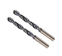 CoCud Twist Drill Bits, 10mm Cutting Edge, Titanium & Nitride Coated High Speed Steel 4341 Round Shank - (Applications: for Stainless Steel Drilling Machine), 2-Pieces