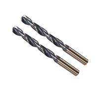 CoCud Twist Drill Bits, 12.5mm Cutting Edge, Titanium & Nitride Coated High Speed Steel 4341 Round Shank - (Applications: for Stainless Steel Drilling Machine), 2-Pieces