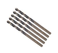 CoCud Twist Drill Bits, 3.2mm Cutting Edge, Titanium & Nitride Coated High Speed Steel 4341 Round Shank - (Applications: for Stainless Steel Drilling Machine), 5-Pieces
