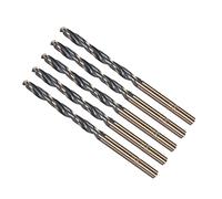CoCud Twist Drill Bits, 4.2mm Cutting Edge, Titanium & Nitride Coated High Speed Steel 4341 Round Shank - (Applications: for Stainless Steel Drilling Machine), 5-Pieces