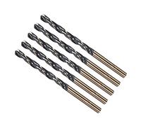 CoCud Twist Drill Bits, 4.5mm Cutting Edge, Titanium & Nitride Coated High Speed Steel 4341 Round Shank - (Applications: for Stainless Steel Drilling Machine), 5-Pieces