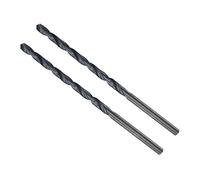 CoCud Twist Drill Bits, 5.8mm Drilling Diameter, Black Oxide High Speed Steel Extra Long Straight Shank - (Applications: for Stainless Steel Alloy Metal), 2-Pieces