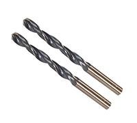 CoCud Twist Drill Bits, 8.5mm Cutting Edge, Titanium & Nitride Coated High Speed Steel 4341 Round Shank - (Applications: for Stainless Steel Drilling Machine), 2-Pieces