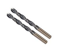 CoCud Twist Drill Bits, 9.5mm Cutting Edge, Titanium & Nitride Coated High Speed Steel 4341 Round Shank - (Applications: for Stainless Steel Drilling Machine), 2-Pieces