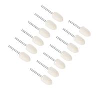 CoCud Wool Felt Mounted Polishing Bits 10mm Dia 1/8" Shank Tapered Buffing Head 24pcs