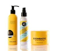 COCUNAT - Curl Booster + Boombastic + Curl Spray - Defining Gel - Nourishing Mask - Curl Hold - Hydrates, Nourishes, Strengthens, Eliminates Frizz and Detangles - Curly Method - 250 ml - 200 ml - 125