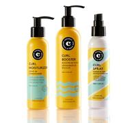 COCUNAT - Curly Method - Curl Booster + Moisturizer Leave In + Curl Spray - Defining Gel - Curl Fixer - Anti Frizz - Curl Activator - 250ml + 150ml + 125ml