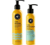 COCUNAT - Curly Method - Perfect Curls in 2 steps - Moisturizer Leave-in + Curl Booster - Moisturises, Nourishes, Strengthens, Eliminates Frizz and Detangles - 250ml+150ml