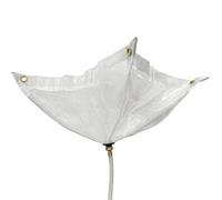 COCUS Ceiling Leak Diverter 152cm x 305cm - Heavy Duty Semi-Translucent Roof Leak Drainage Tarp - Emergency Water Catchment Reinforced Vinyl with Universal Hose Connection