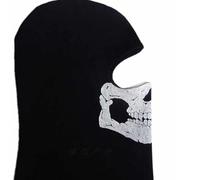 COD Ghost Mask Skull Balaclava MW2 Skeleton Costume Full Head Ski Snood Mask Knitted Windproof Warmer Headwear for Bike Skateboard Motorcycle Snowboard Outdoor Sport Black