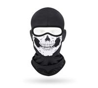 COD Ghost Mask Skull Balaclava MW2 Skeleton Costume Full Head Ski Snood Mask Knitted Windproof Warmer Headwear for Bike Skateboard Motorcycle Snowboard Outdoor Sport Black