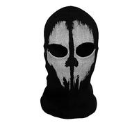 COD Ghost Mask Skull Balaclava MW2 Skeleton Costume Full Head Ski Snood Mask Knitted Windproof Warmer Headwear for Bike Skateboard Motorcycle Snowboard Outdoor Sport, Black02