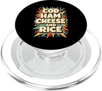 COD HAM CHEESE AND RICE - Retro Funny Clean Curse Quote PopSockets PopGrip for MagSafe