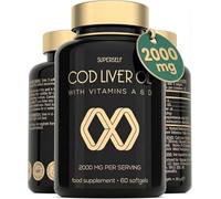 Cod Liver Oil Capsules High Strength 2000mg - Rich in EPA DHA Omega 3
