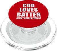 Cod Loves Batter Crispy Golden Perfect - Fun Fish and Chips PopSockets PopGrip for MagSafe