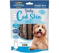 Cod Skin Rolls Dog Treats 100g - Natural Cod Skin Pet Roll Chews for Dogs & Puppies | Omega 3 Rich Reward Snack | Low Fat, Easily Digestible Fish Treat for Training & Dental Health