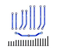 CODA RACING High Clearance Links Set Aluminum Steering Linkage for TRX4M Upgrades Parts 1/18 RC Crawler Car-Navy Blue