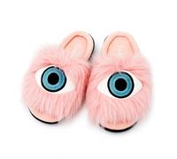 Coddies Eye Slippers - Fuzzy Pink House Slippers - Cozy Indoor Slipper Boots - Funny & Soft Women’s Slides - Plush Memory Foam Funny Shoes (EU 44-45, UK 9.5-11)