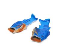 Coddies Fish Flops - The Original Fish Slippers - Funny Gift, Fishing Gift, Unisex Sandals, Flip Flops, Bass Slides, House Shoes (5/6 UK (38/39 EU) Blue)