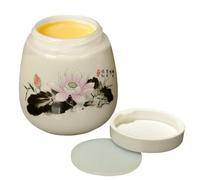 Coddled Egg Cups 220ml, Egg Coddlers Sets with Lids, Vintage Ceramic Soft Boiled Egg-Cooker, Egg-Coddler Cup for Home Dormitory Hotel Restaurant Apartment Businesses Retro Eggs Dish (A)