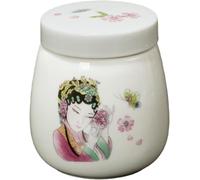 Coddled Egg Cups, Coddled Egg Cups with Lids, 220ml Porcelain Ceramic Egg Cooker, Retro Table Treasure Chawanmushi Steamed Eggs Dish,A