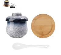 Coddled Egg Cups with Lids & Tray, Microwave Safe Ceramic Egg Coddler Set, Vintage Porcelain Egg Cups for Steaming Eggs, Making Soup and Pudding (#1)