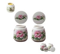 Coddled Egg Cups with Lids, Vintage Ceramic Soft Boiled Egg Cooker, 220ml Porcelain EggCoddler with Lid, Double Soft Boiled EggMaker Sets, Steamed EggDish for Breakfast, Chawanmushi Dessert Cups