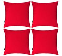 Coddsmz 4 Pack Decorative 100% Cotton Pillow Covers Square Cushion Cover Solid DIY Throw Pillowcase for Home Bed Sofa Halloween Christmas