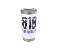 Code 818 Los Angeles City State California Skyline Souvenirs Stainless Steel Insulated Tumbler