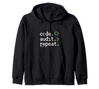 Code Audit Repeat Cyber Security Developer Loop Zip Hoodie