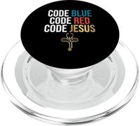 Code Blue Code Red Code Jesus Christian Nurse Faith PopSockets PopGrip for MagSafe