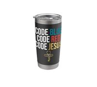 Code Blue Code Red Code Jesus Christian Nurse Faith Stainless Steel Insulated Tumbler