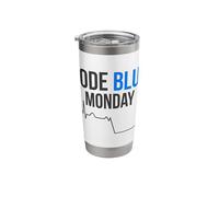 Code Blue Monday Funny ER Nurse Emergency Stainless Steel Insulated Tumbler