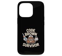 Code Brown Survivor Funny Nurse Poop Character Case for iPhone 13 Pro