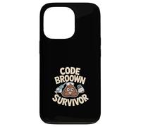 Code Brown Survivor Funny Nurse Poop Character Case for iPhone 13 Pro