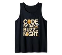 Code By Day Buzz By Night Programmer Bee Humor Tank Top