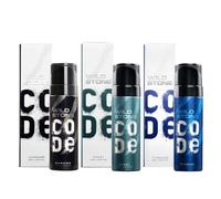 CODE Chrome, Steel And Titanium Body Perfume Spray For Men, Pack Of 3 (150Ml Each)