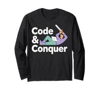 Code & Conquer Retro Gamer Coder Long Sleeve T-Shirt
