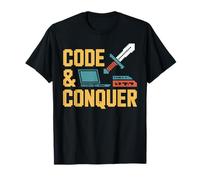 Code & Conquer Retro Gamer Coder T-Shirt