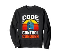 Code Control Conquer Retro Programmer Coding Sweatshirt